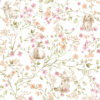 Kids Wallpaper Bunnies Pink&Orange
