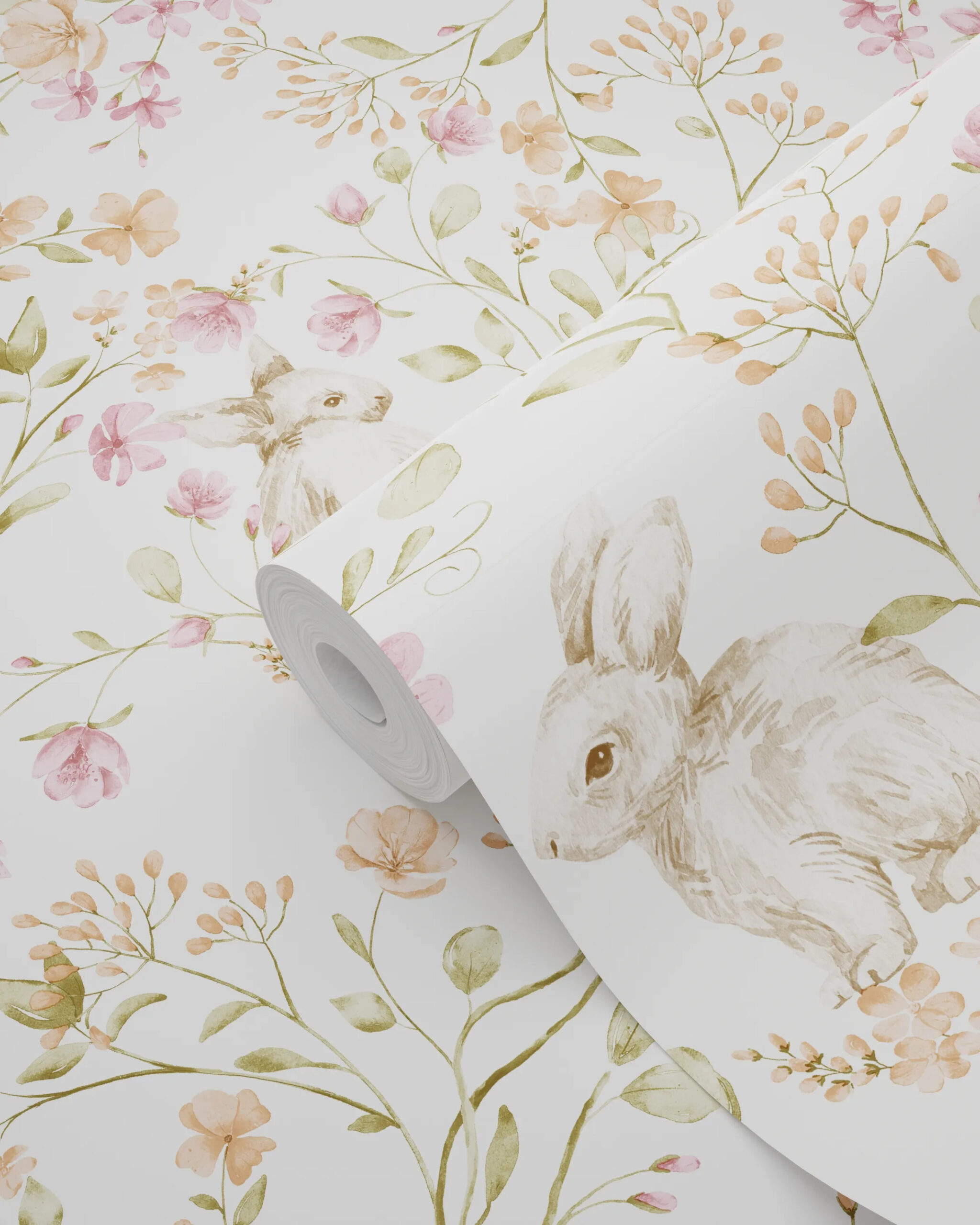 Kids Wallpaper Bunnies Pink&Orange 131705 (3)