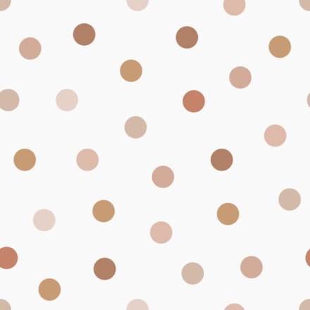 Kids Wallpaper Dots Terracotta&White