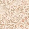 Kids Wallpaper Flowers and Birds Beige&Soft Pink
