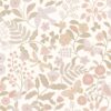 Kids Wallpaper Flowers and Birds White&Soft Pink