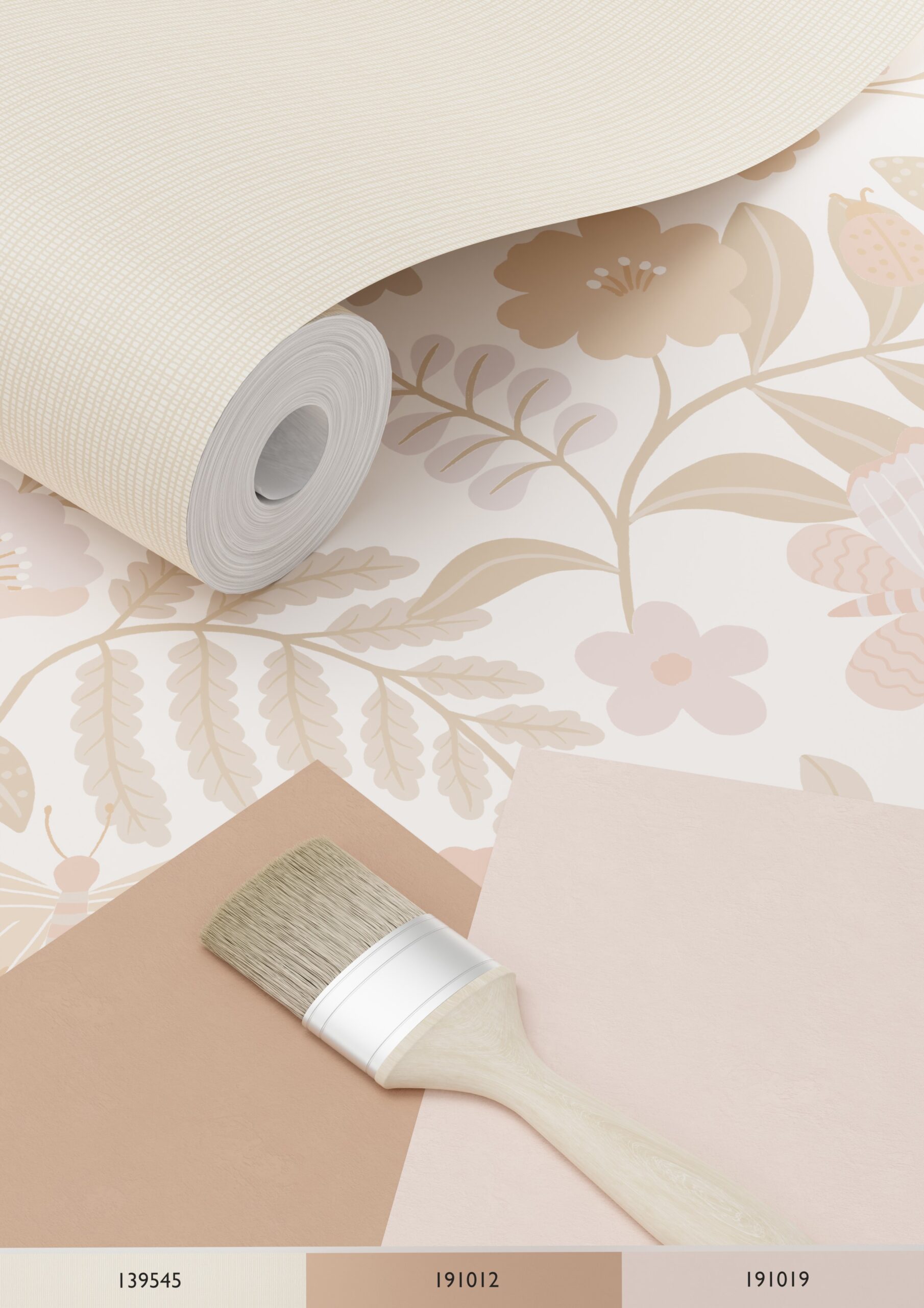 Kids Wallpaper Flowers and Birds White&Soft Pink 139866 (5)