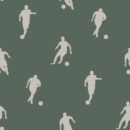 Kids Wallpaper Football Players Dark Green