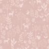 Kids Wallpaper Forest Animals Antique Pink