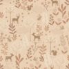 Kids Wallpaper Forest Animals Light Terracotta