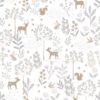 Kids Wallpaper Forest Animals Lilac Purple