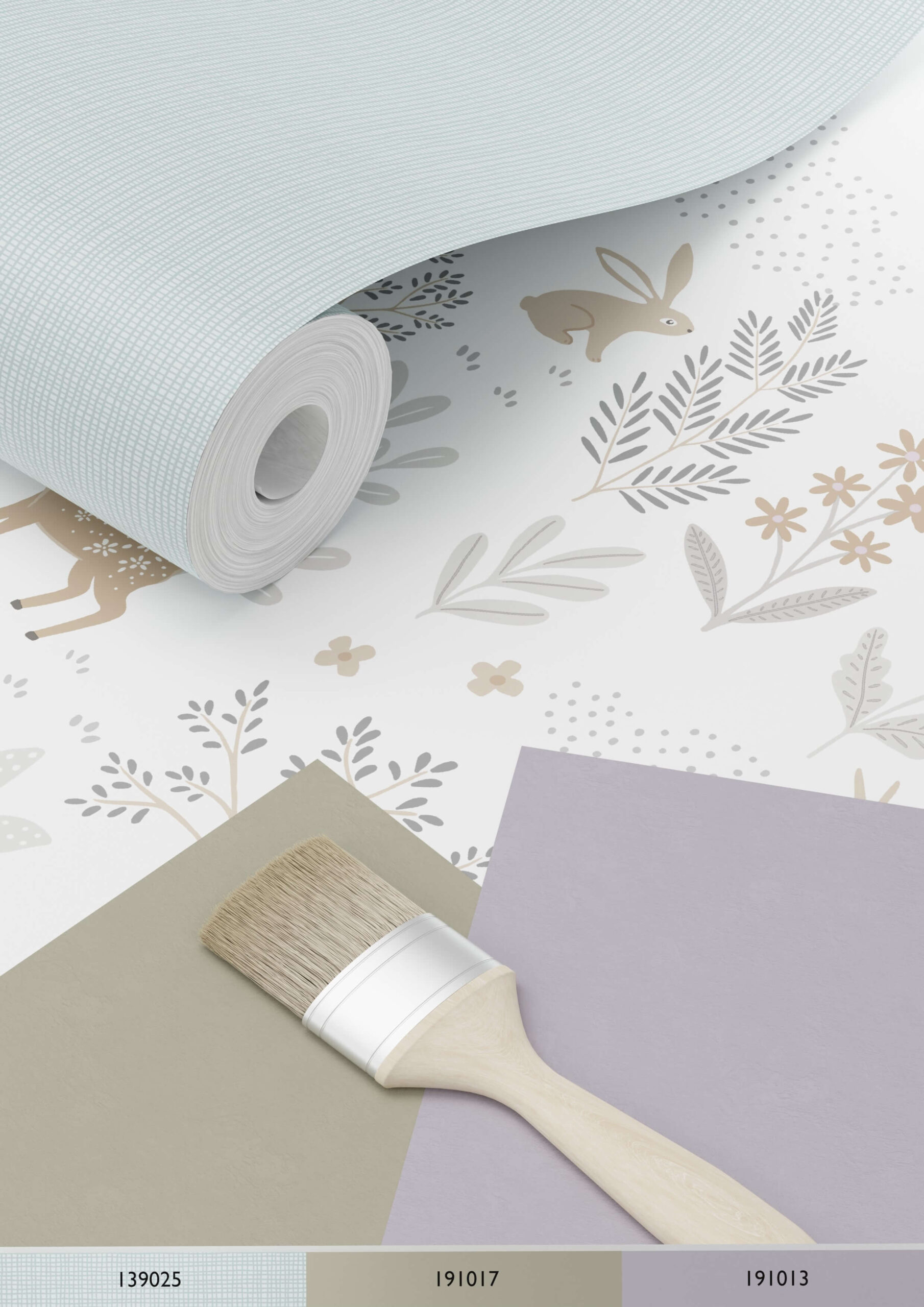 Kids Wallpaper Forest Animals Lilac Purple 139520 (5)