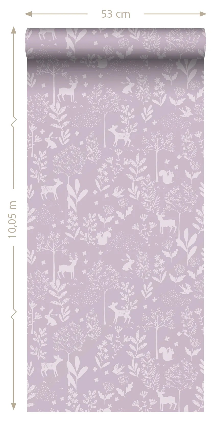 Kids Wallpaper Forest Animals Purple 139760 (1)