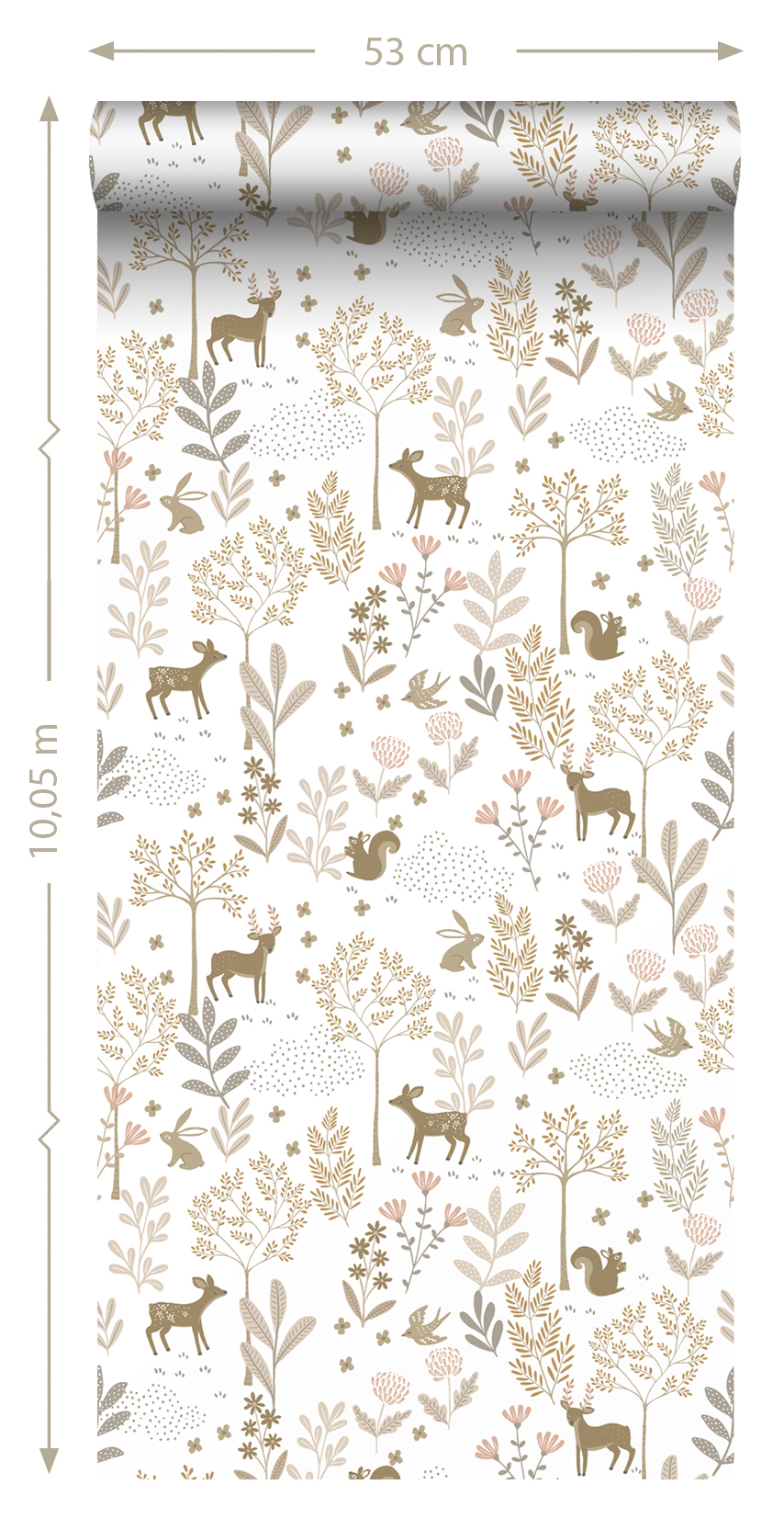 Kids Wallpaper Forest Animals Terracotta & Beige 139521 (2)