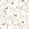 Kids Wallpaper Forest Animals Terracotta & Beige