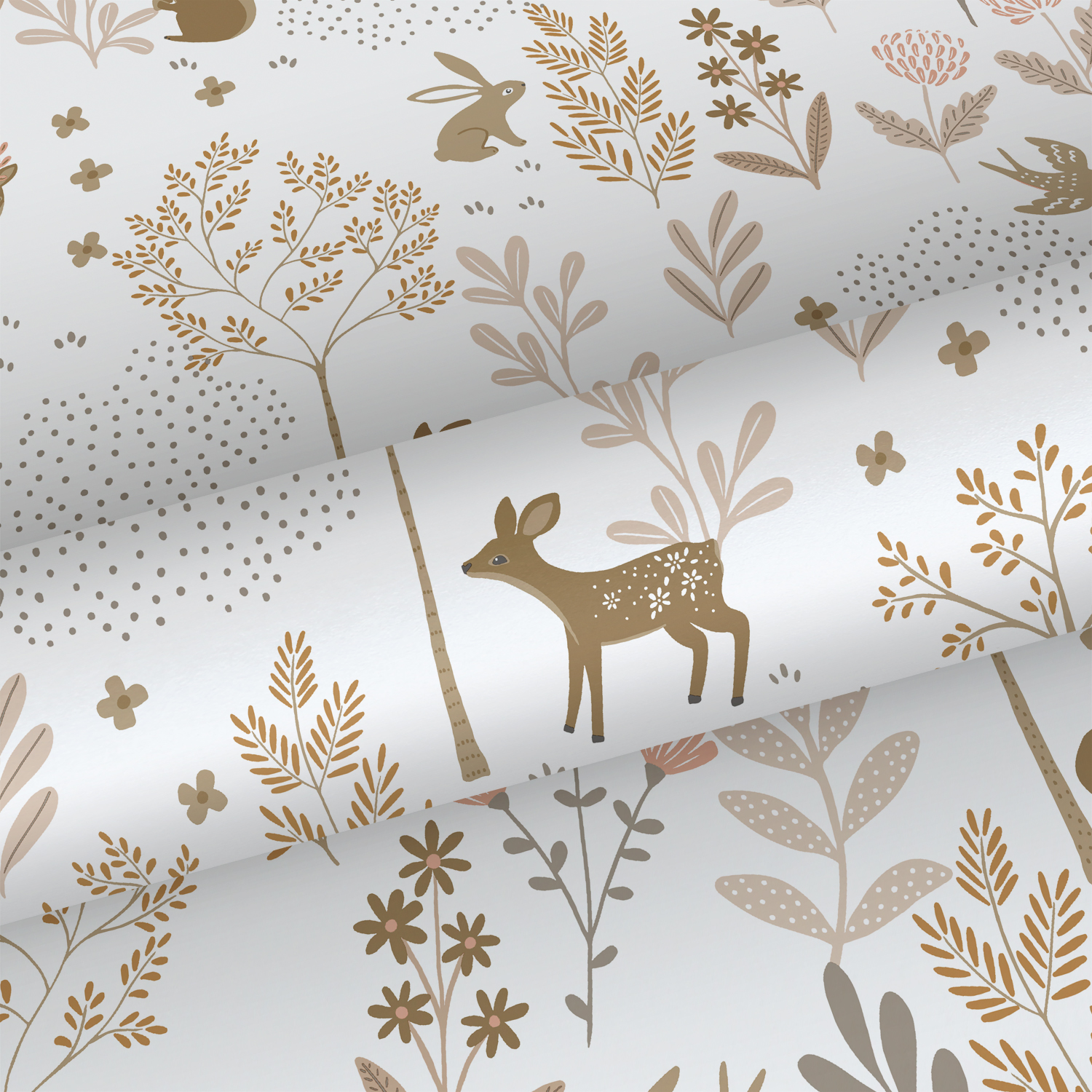 Kids Wallpaper Forest Animals Terracotta & Beige 139521 (4)