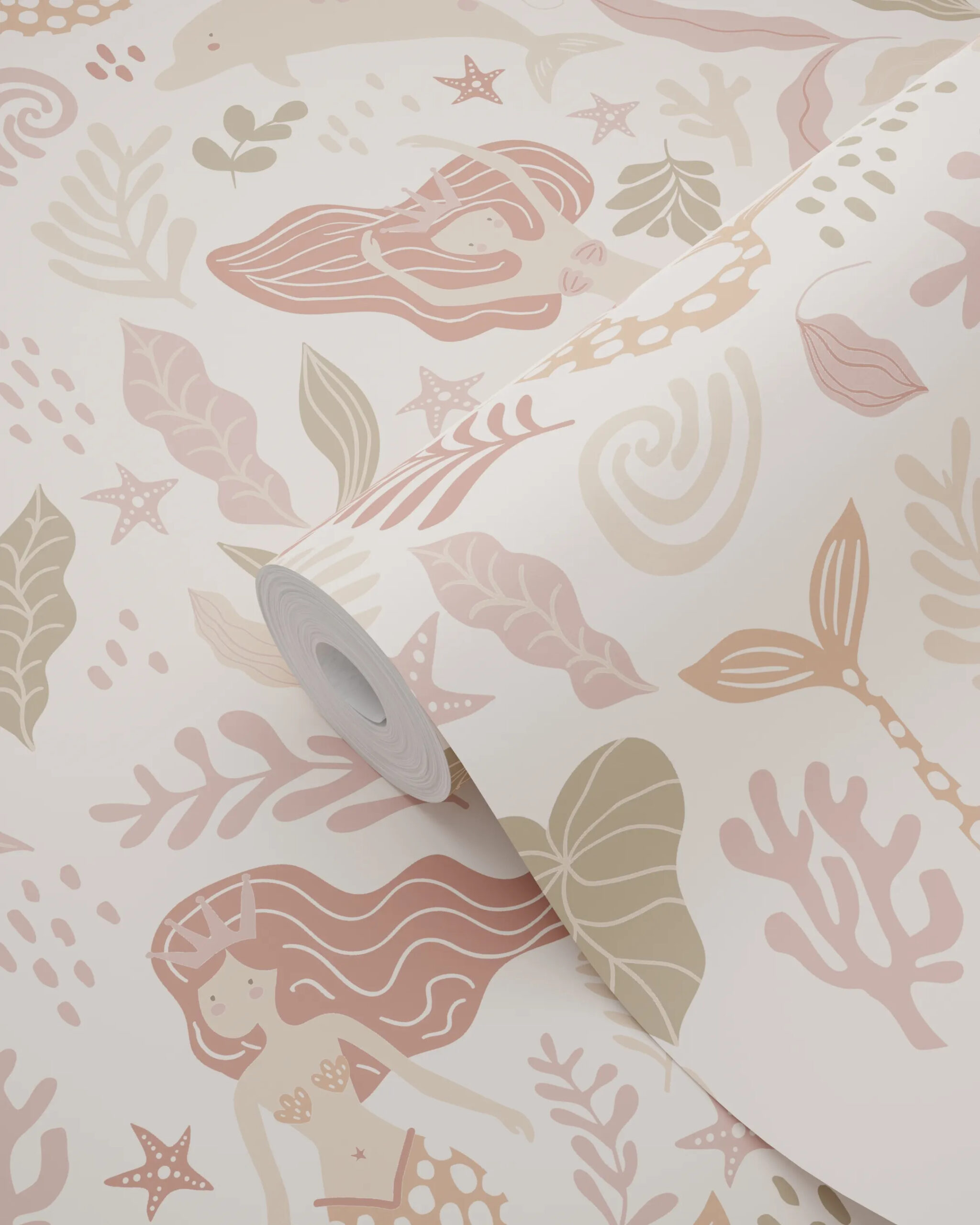 Kids Wallpaper Mermaids Pink and Green 131497 (1)