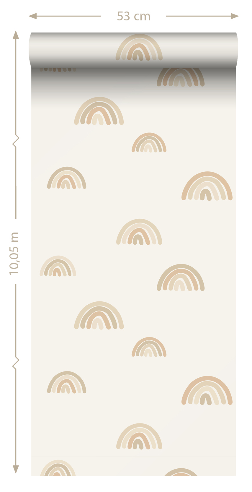 Kids Wallpaper Rainbows Beige 139685 (1)