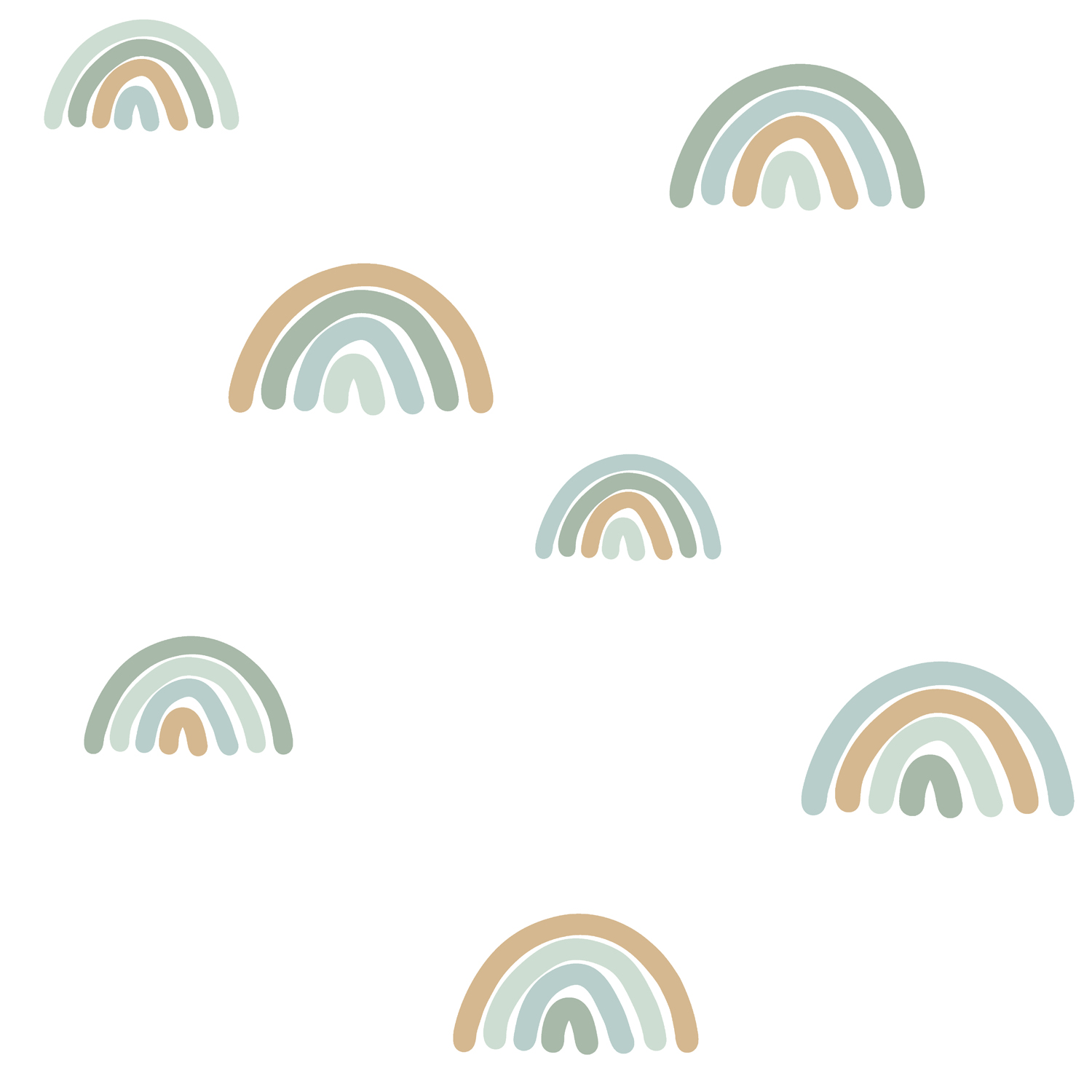 Kids Wallpaper Rainbows Mint Green & Grayed Vintage Blue 139254 (2) Kids Wallpaper Rainbows Mint Green & Grayed Vintage Blue