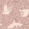 Kids Wallpaper Swans Antique Pink