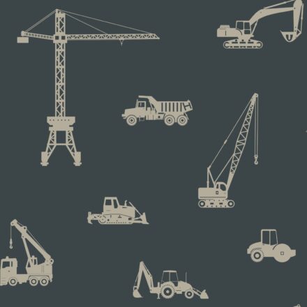 Kids Wallpaper Vehicles Grayish Dark Blue