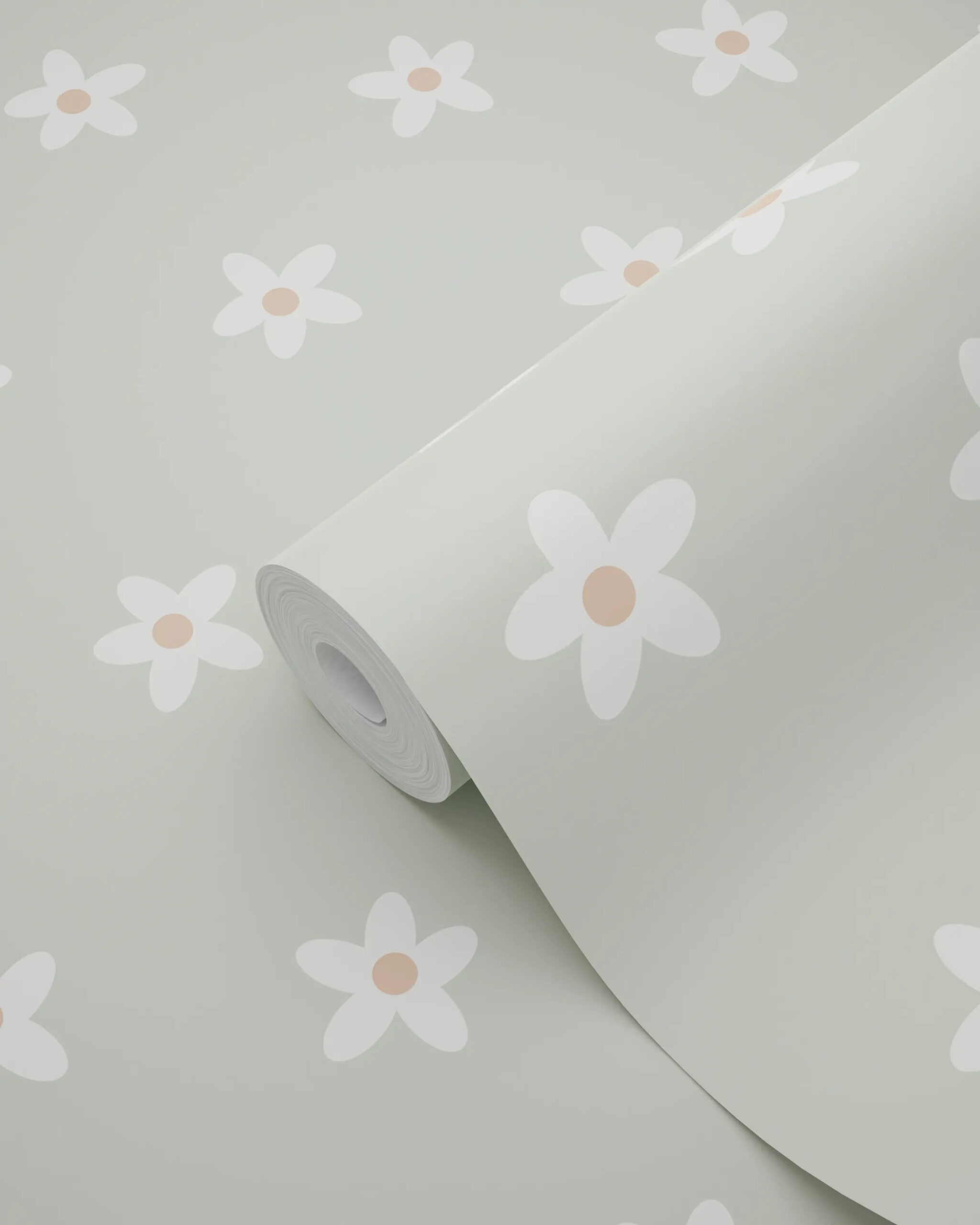 Wallpaper Daisies Green 131115 (1)
