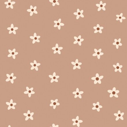 Wallpaper Daisies Terracotta Pink