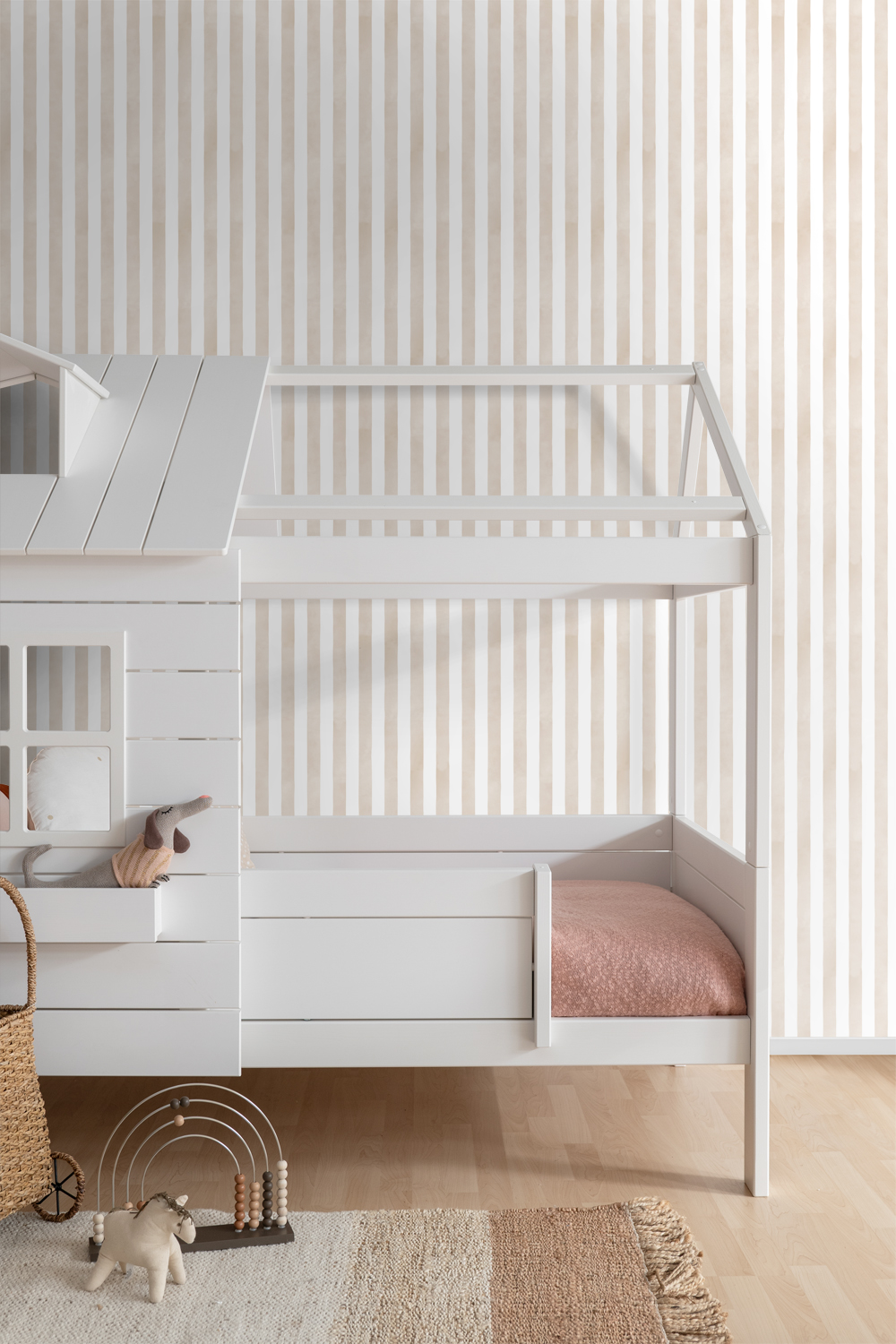 Wallpeper Stripes Beige&White